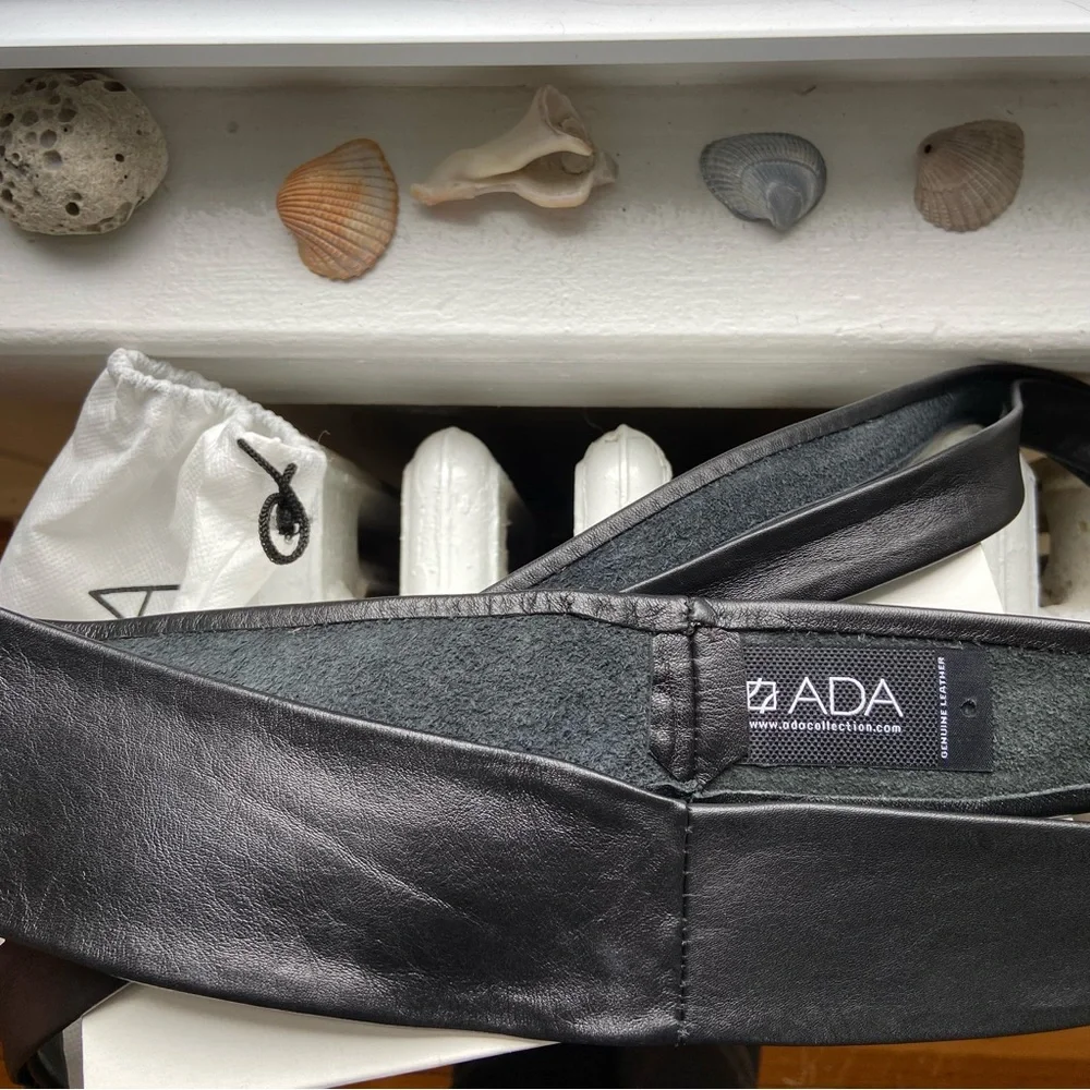 Ada Black Leather Wrap Belt - Picture 4 of 5